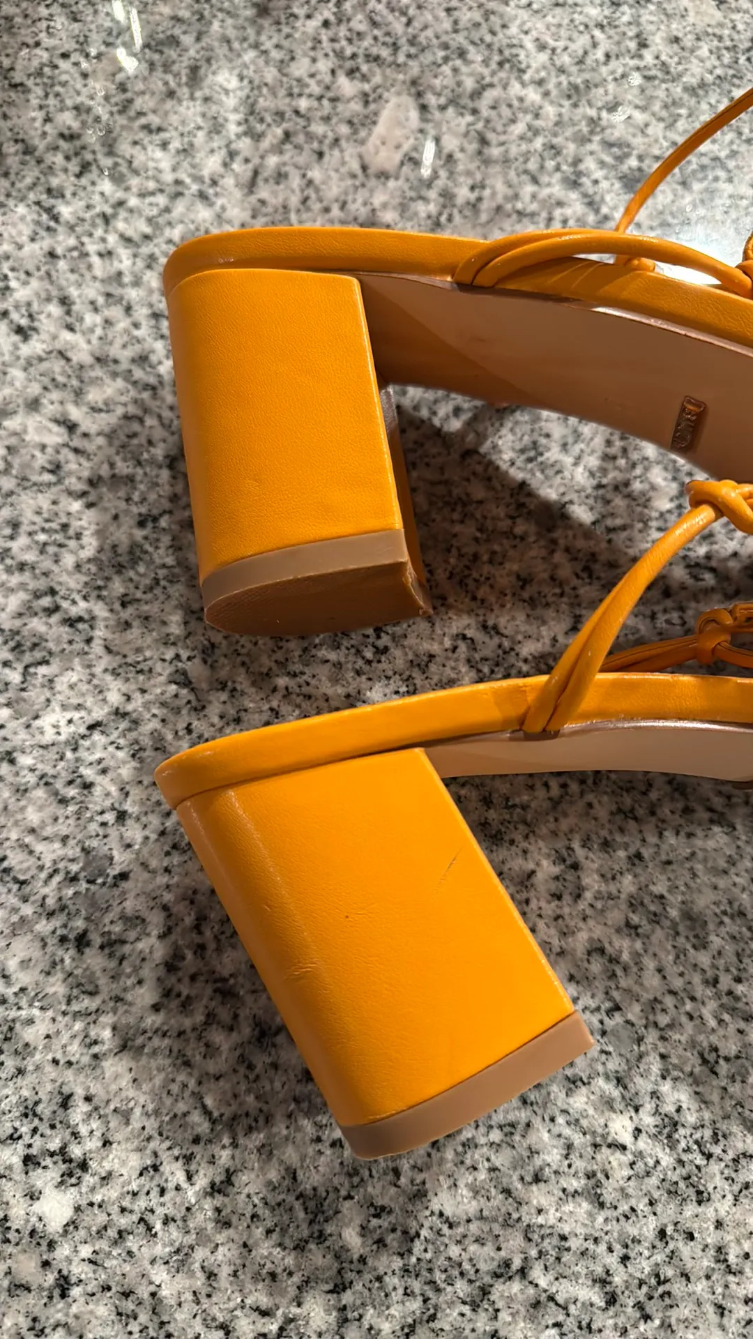 Billini Orange Chunky Strap Heels Size 8 - Image 5