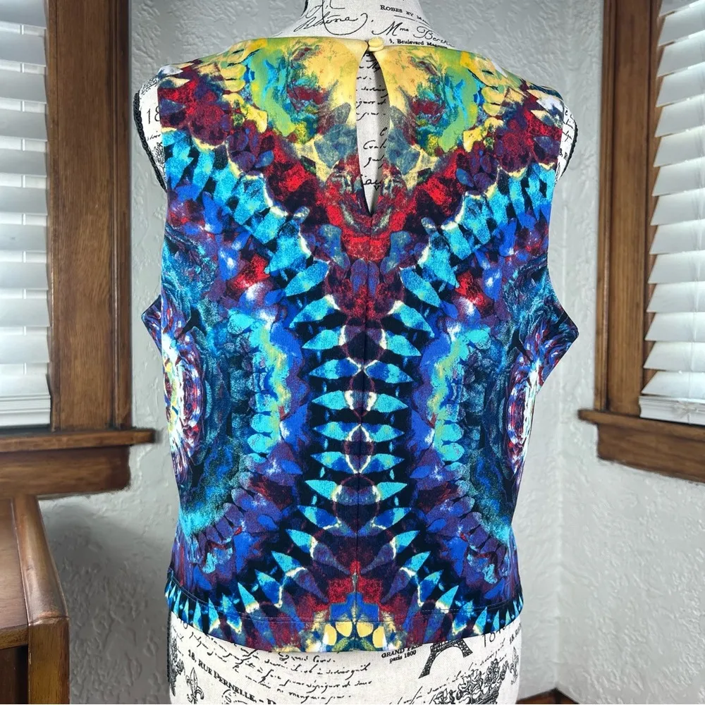 Bisou Bisou | The Dye Rose Print Lined Crop Tank Size L - Image 5