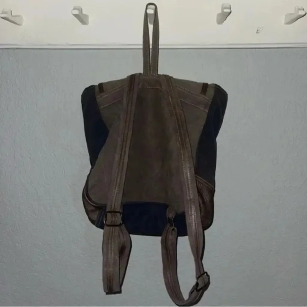 Myra Bicycle Canvas Backpack Brown - Image 5