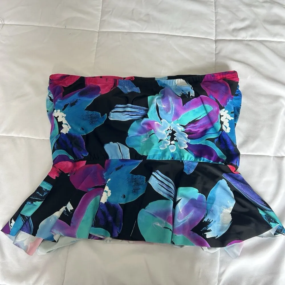 Maxine of Hollywood Swimsuit Bathing Suit Tankini Top Built In Bra Womens - Image 4