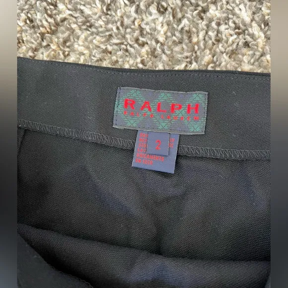 Ralph by Ralph‎ Lauren NWT Wool Tuxedo Black Mini Skirt Satin Stripes Size 2 - Image 2