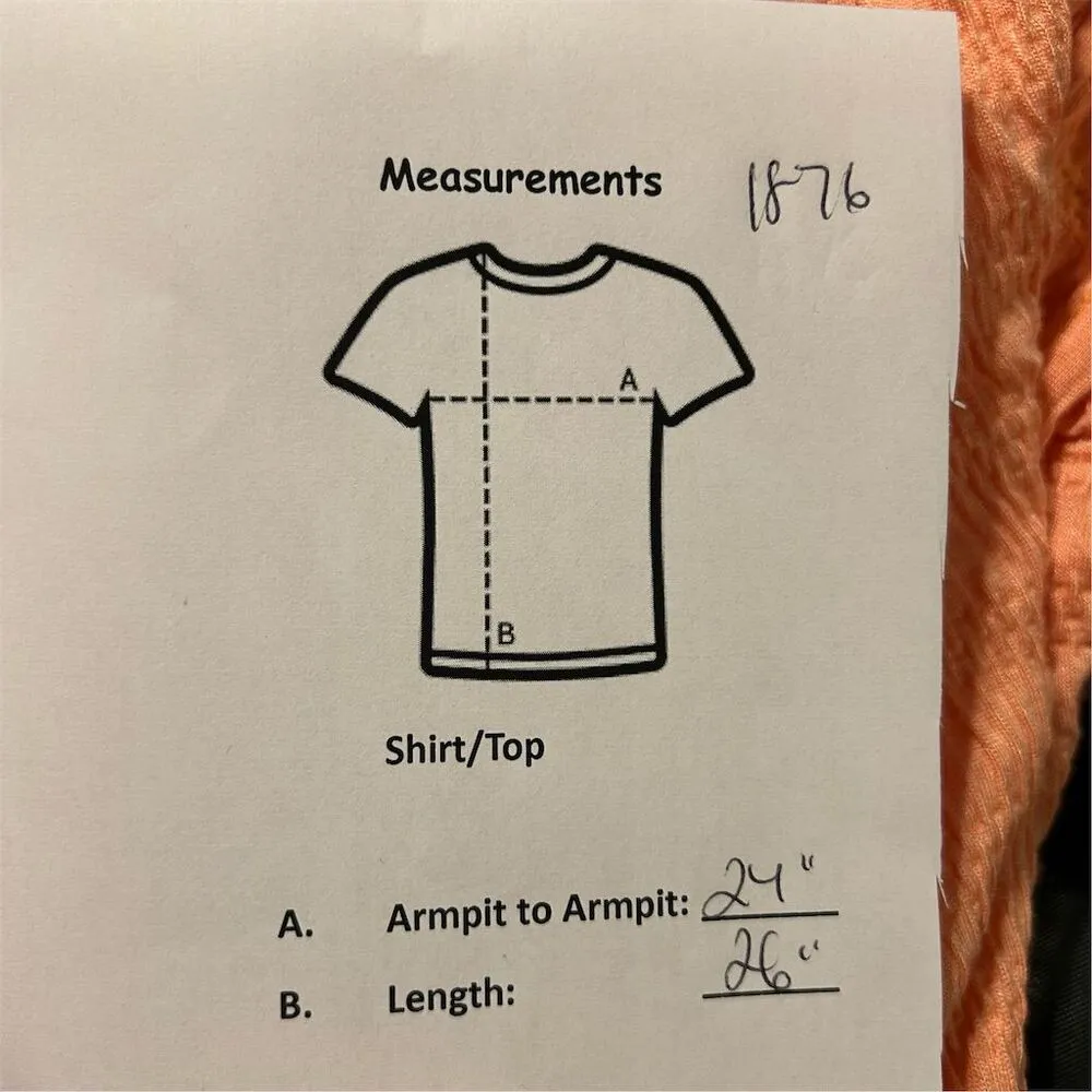 Tommy Hilfiger Women's Cap Sleeve Tee Orange Size L Casual Summer - Image 9