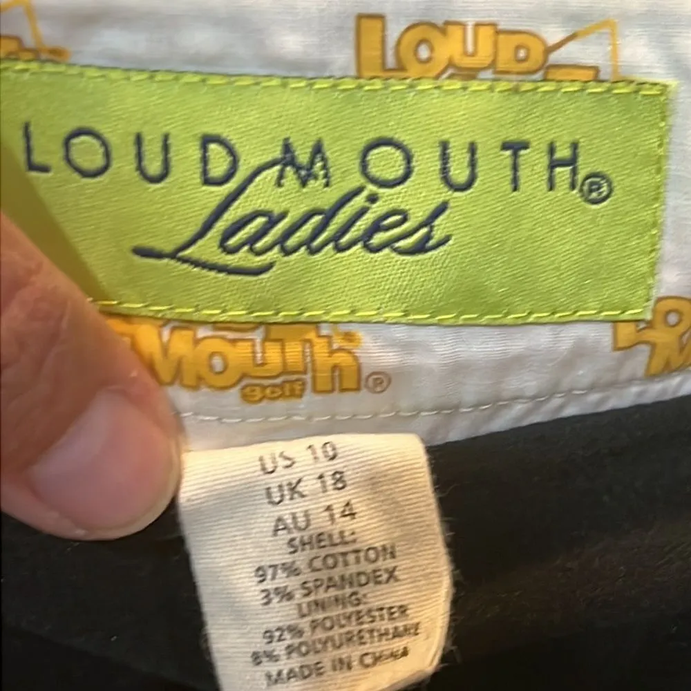 LoudMouth Ladies Skort Green‎ and Orange Size US 10 C29 Green - Image 4