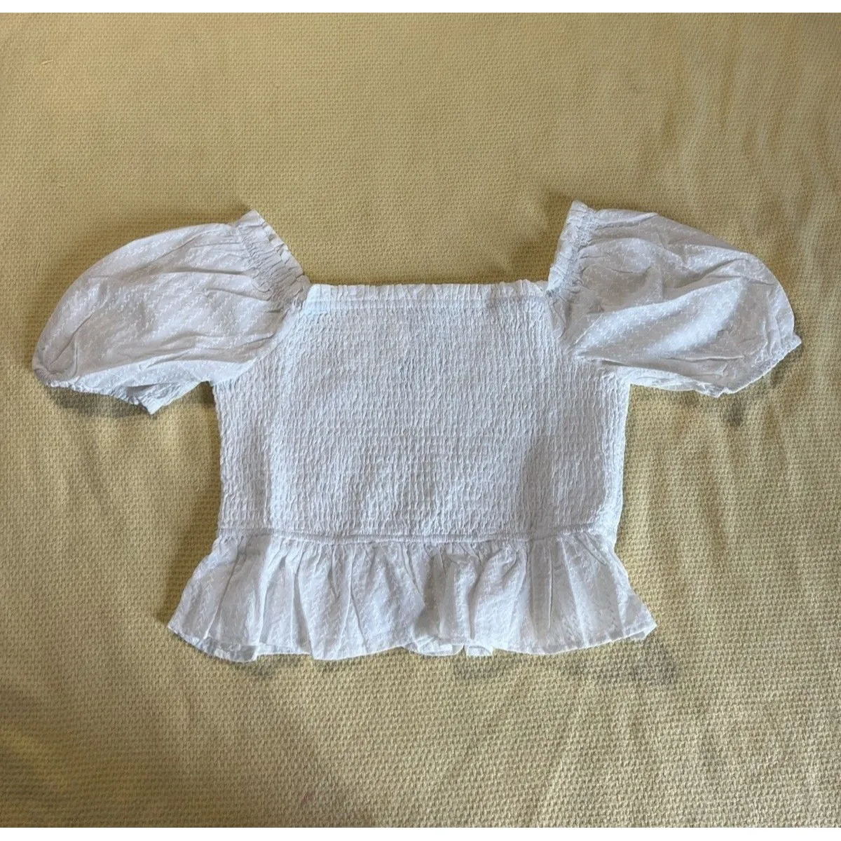 NWT Revolve Lost & Wander Coconut Vine baby doll top White, Size Large - Image 3