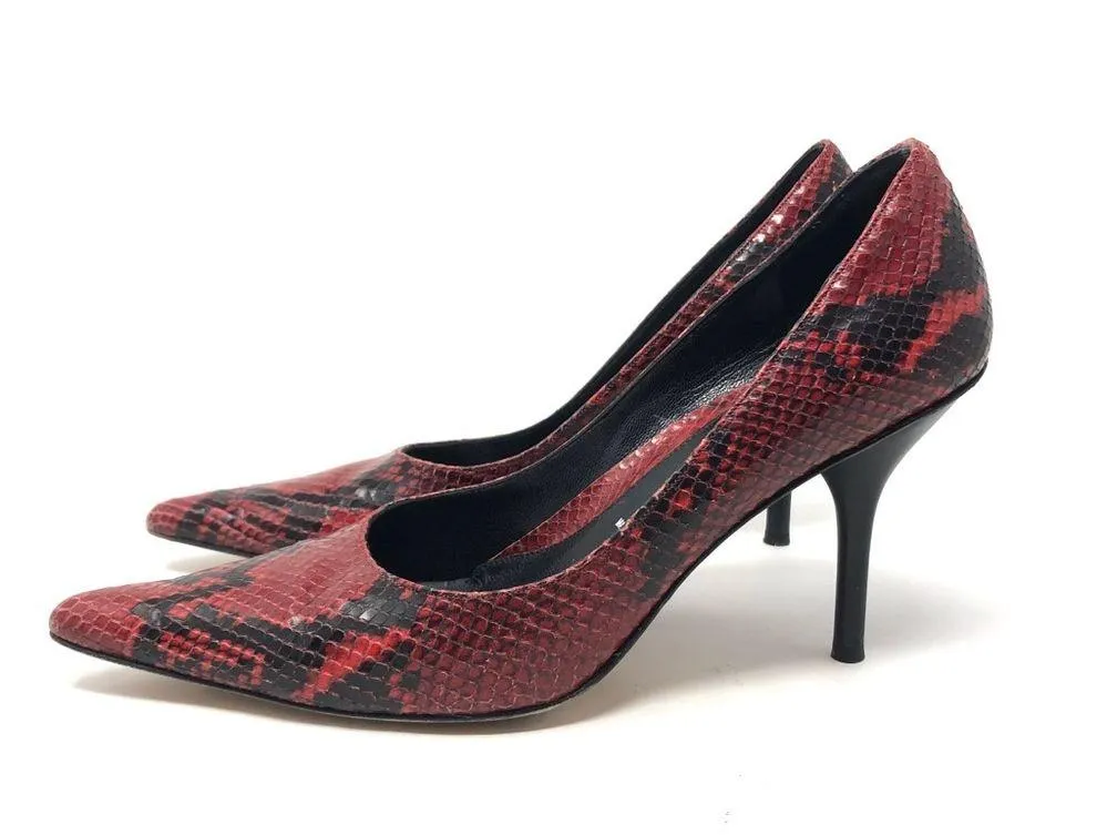 AMALFI snakeskin print heels, made in Italy, size 8.5 - Image 2