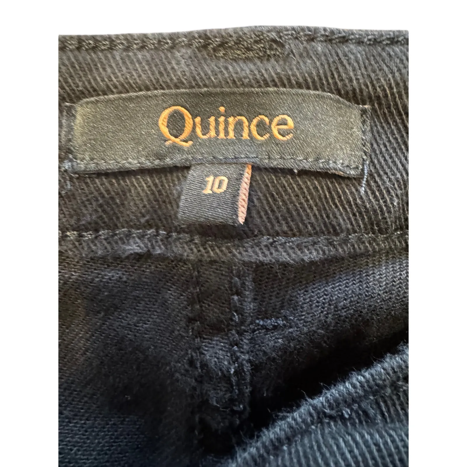 Quince Black Stretch Cotton Twill Straight Leg Cropped Pants Size 10 - Image 4
