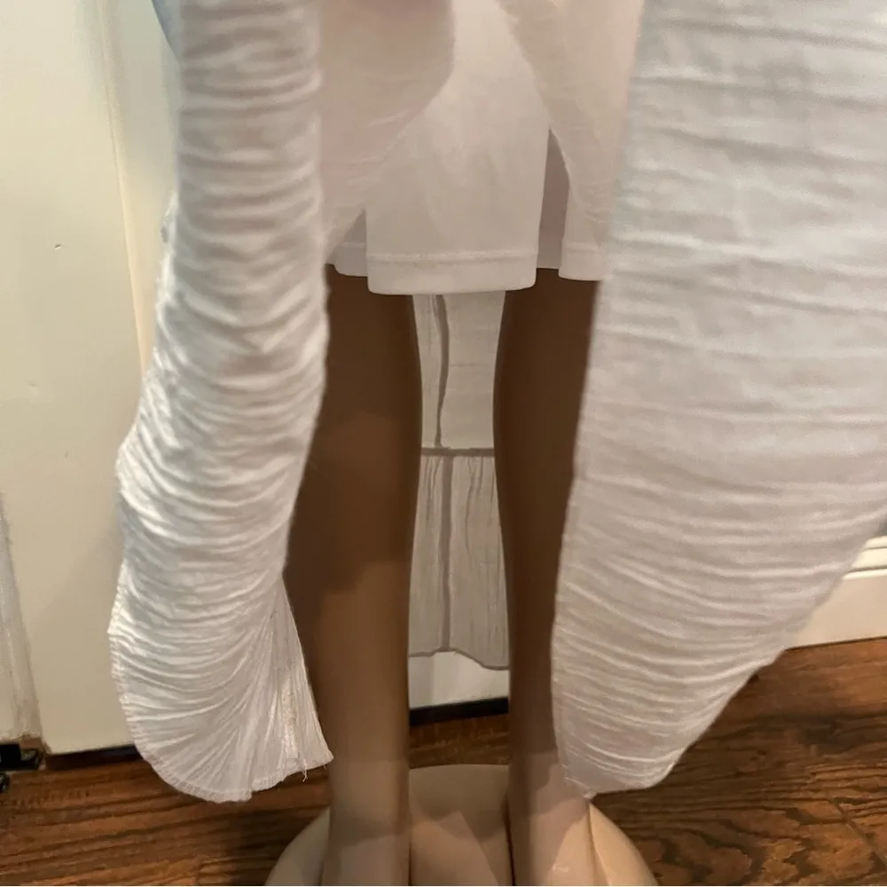 NY Collection M white maxi Dress Beachy size FLAWED - Image 10