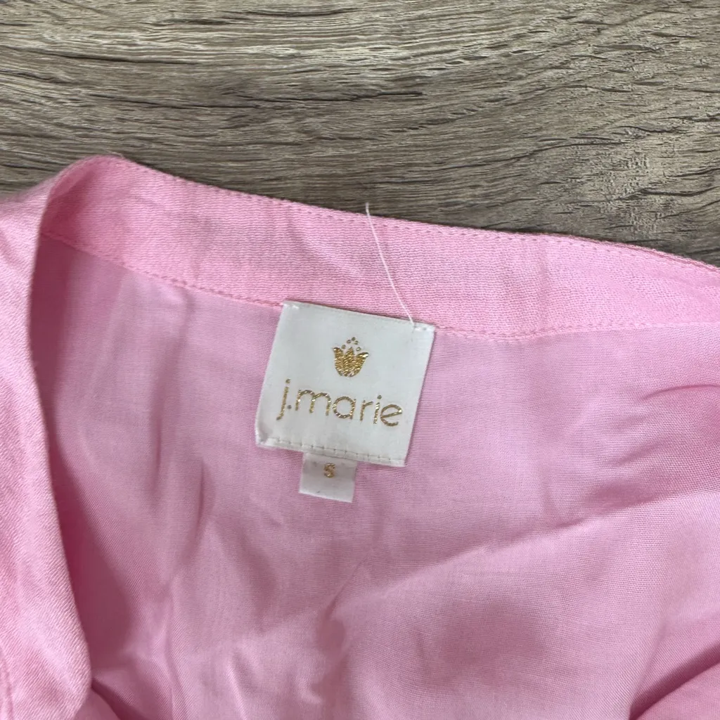 J‎ Marie embroidered Poppy Tassel dress size small Pink - Image 4