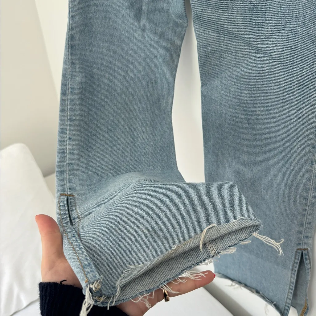 GRLFRND High Rise Boot Slit Jeans - Image 9