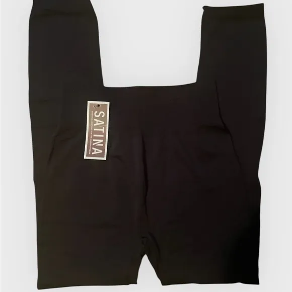 NWT Sarina Women’s Black Leggings With Tummy Control And Compression Waistband Size undefined - Image 2