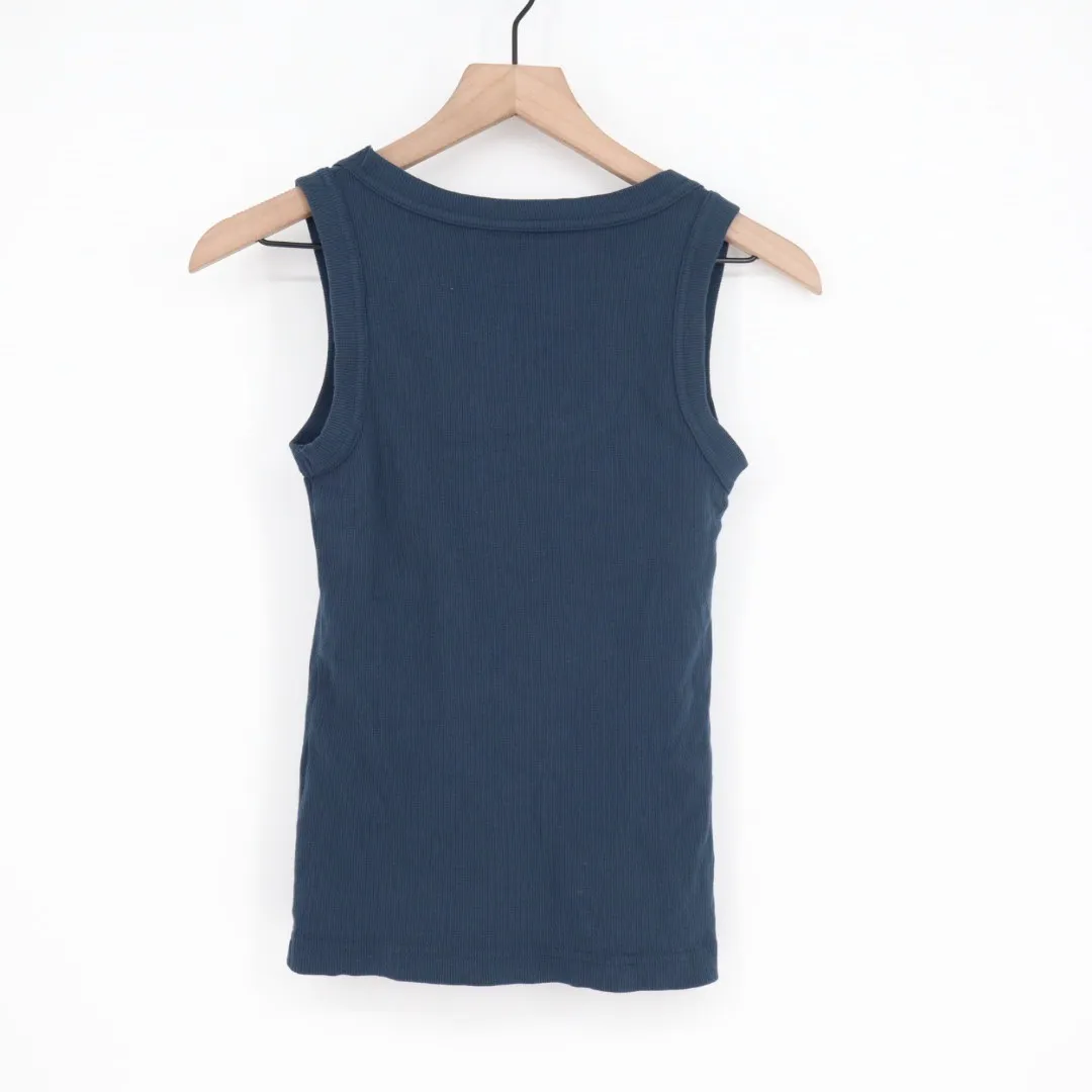 American Giant Women's Rib Tank Spellbound Size XS Made In USA Blue - Image 5