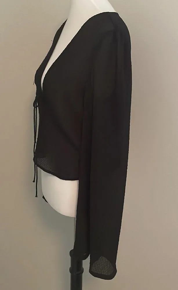 🔥😍 Super Sexy Black deep cut Blouse Top - Image 4