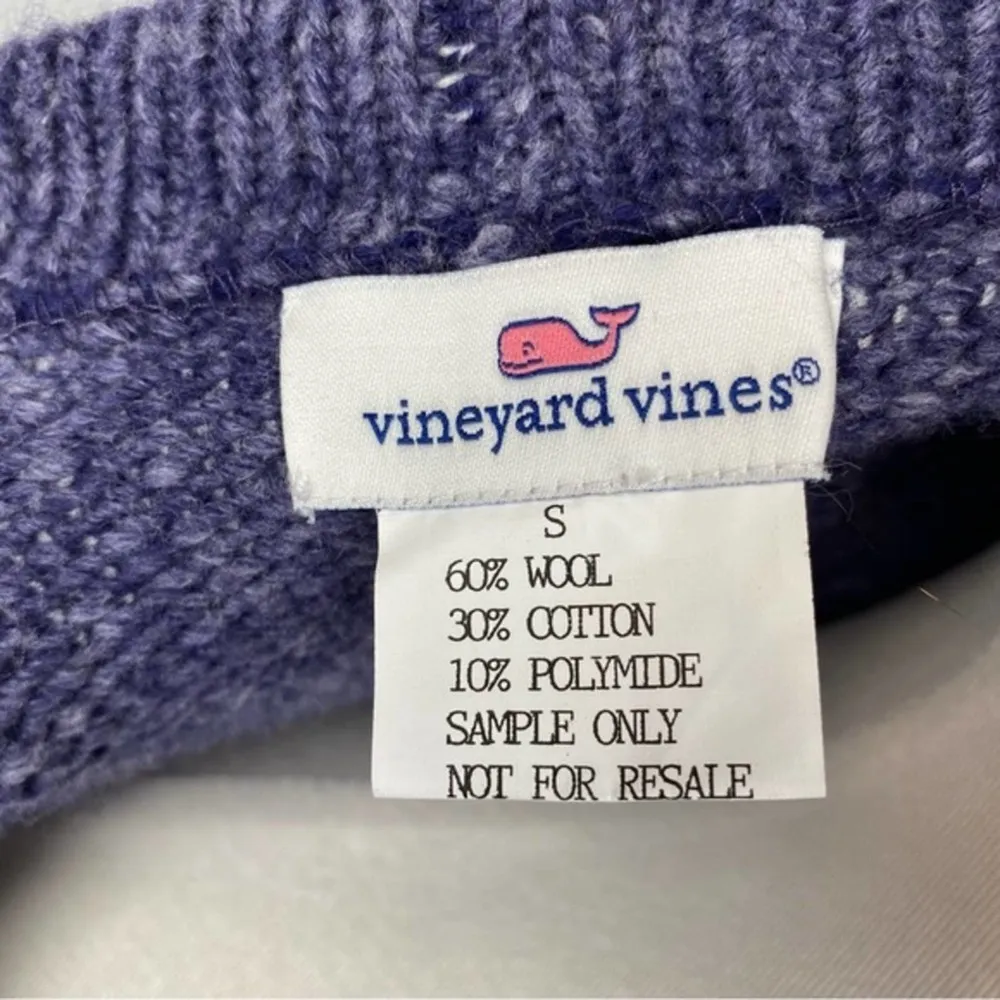 Vineyard Vines Purple Wool Blend Open Cardigan Oversized Small - Image 6
