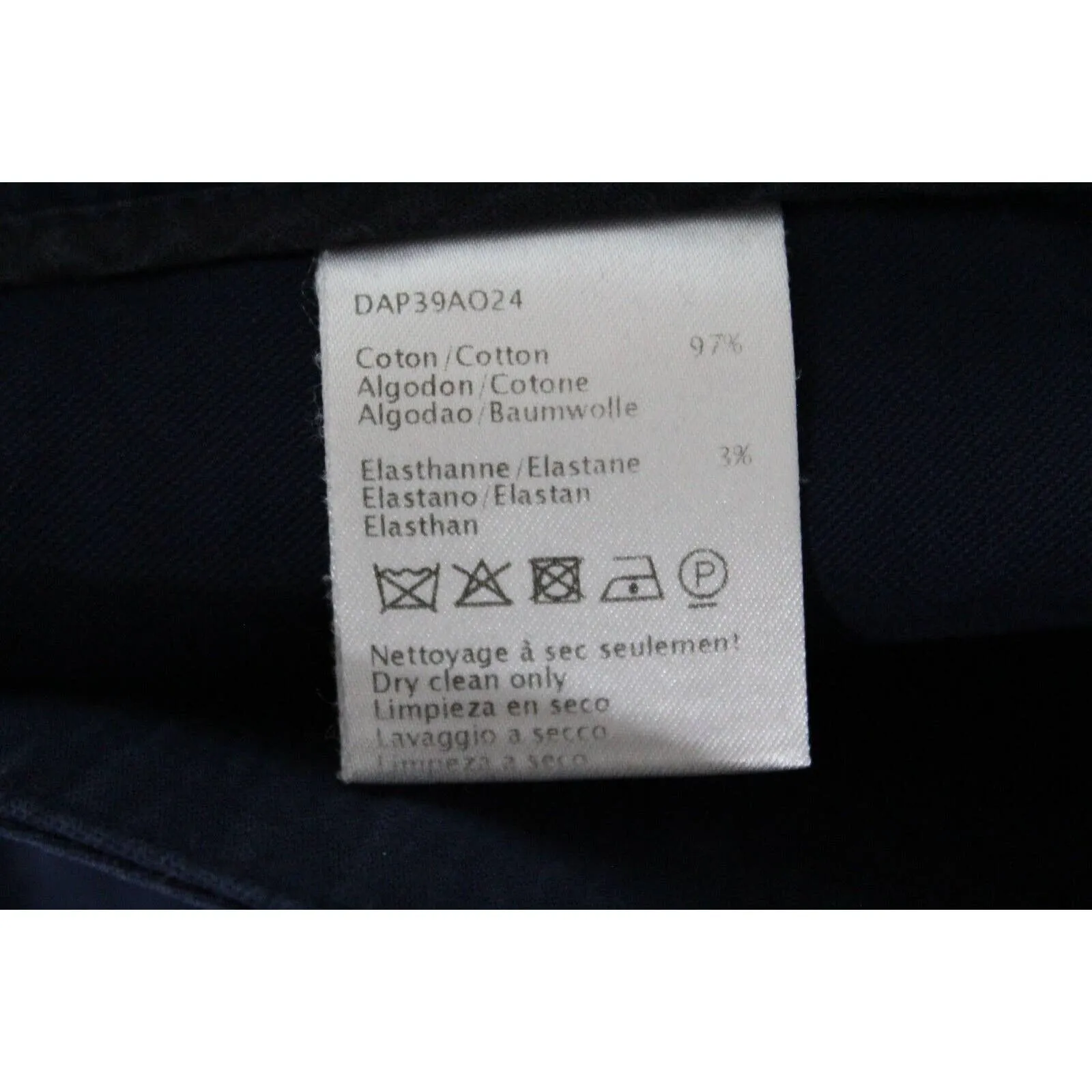 Gerard Darel Pants 6 38 Navy Blue Flat Front Straight Leg Chinos Cotton Pockets - Image 3