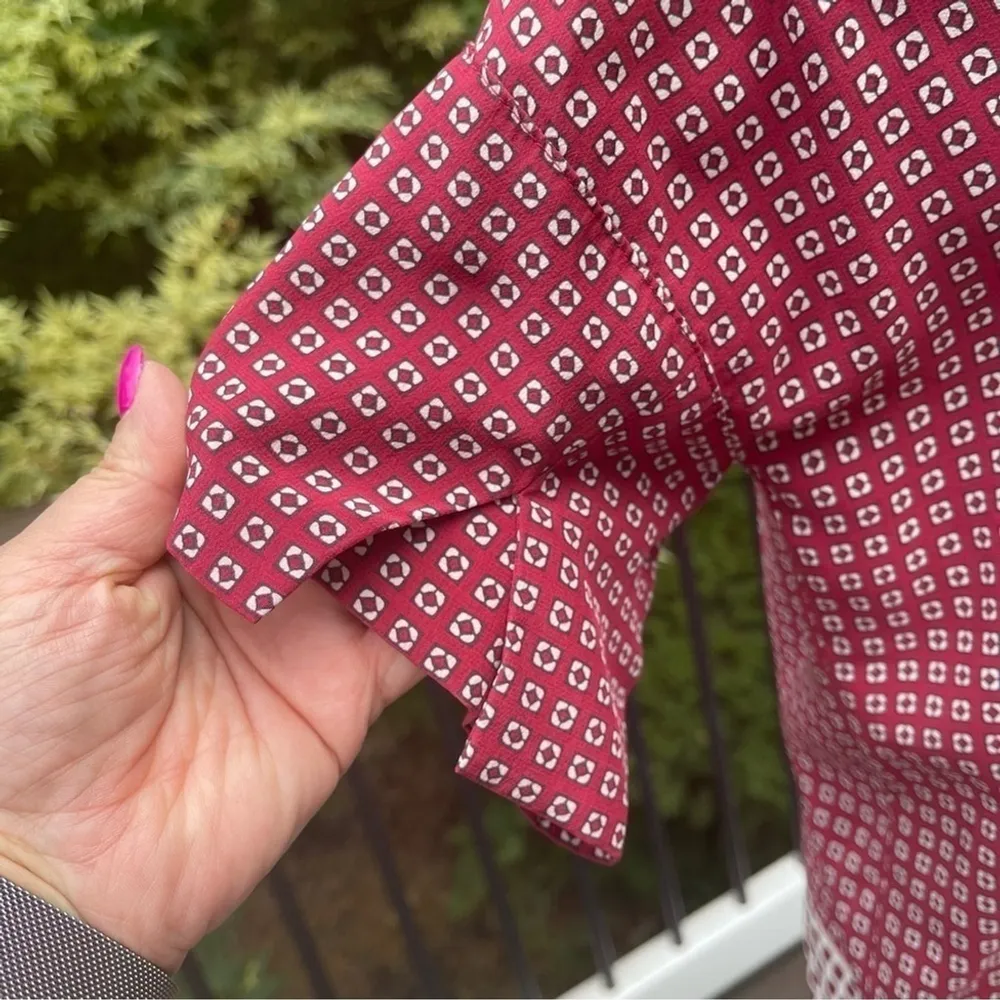 MADEWELL Silk Premiere Bow-Back Tee in Ascot Tile Sz XS - Image 6