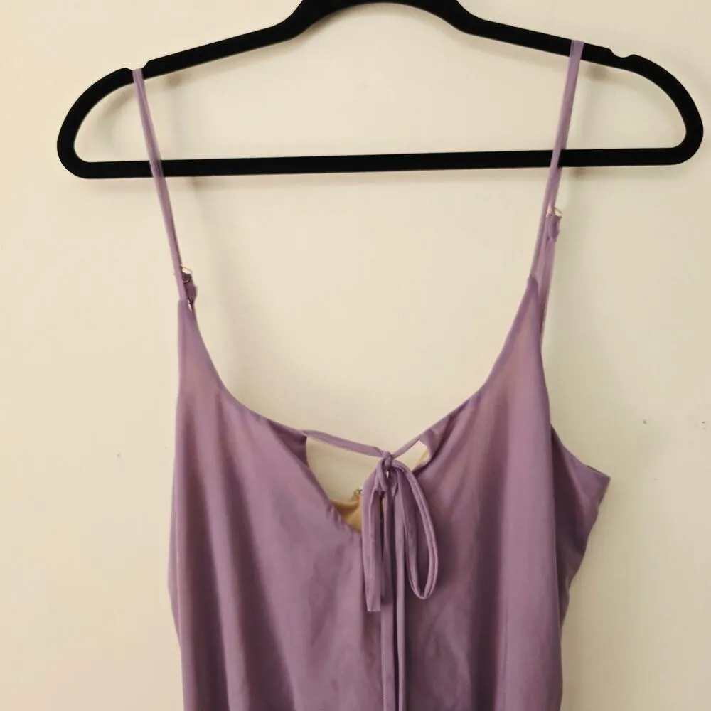 NWT Miss Circle Flora Mesh Sleeveless Mini Dress in Purple Women's Size L Size L - Image 5
