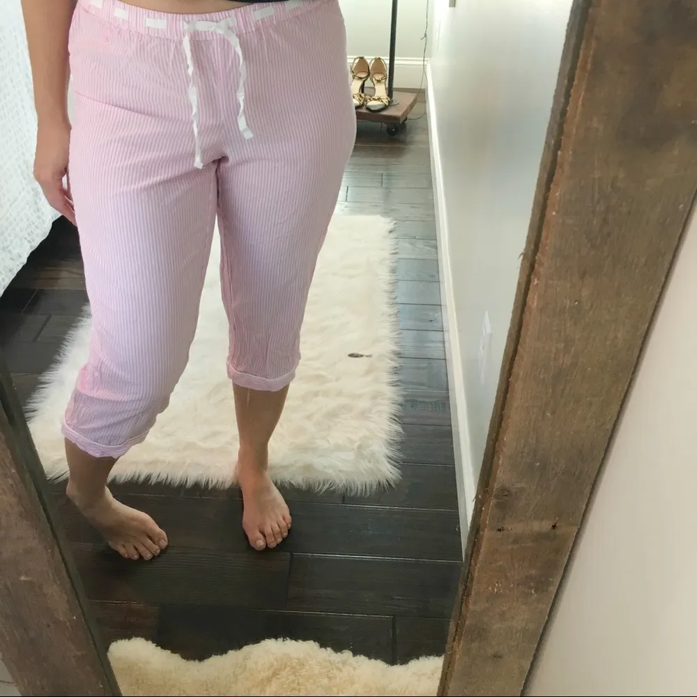 Victoria’s Secret pink striped drawstring pajamas - Image 2