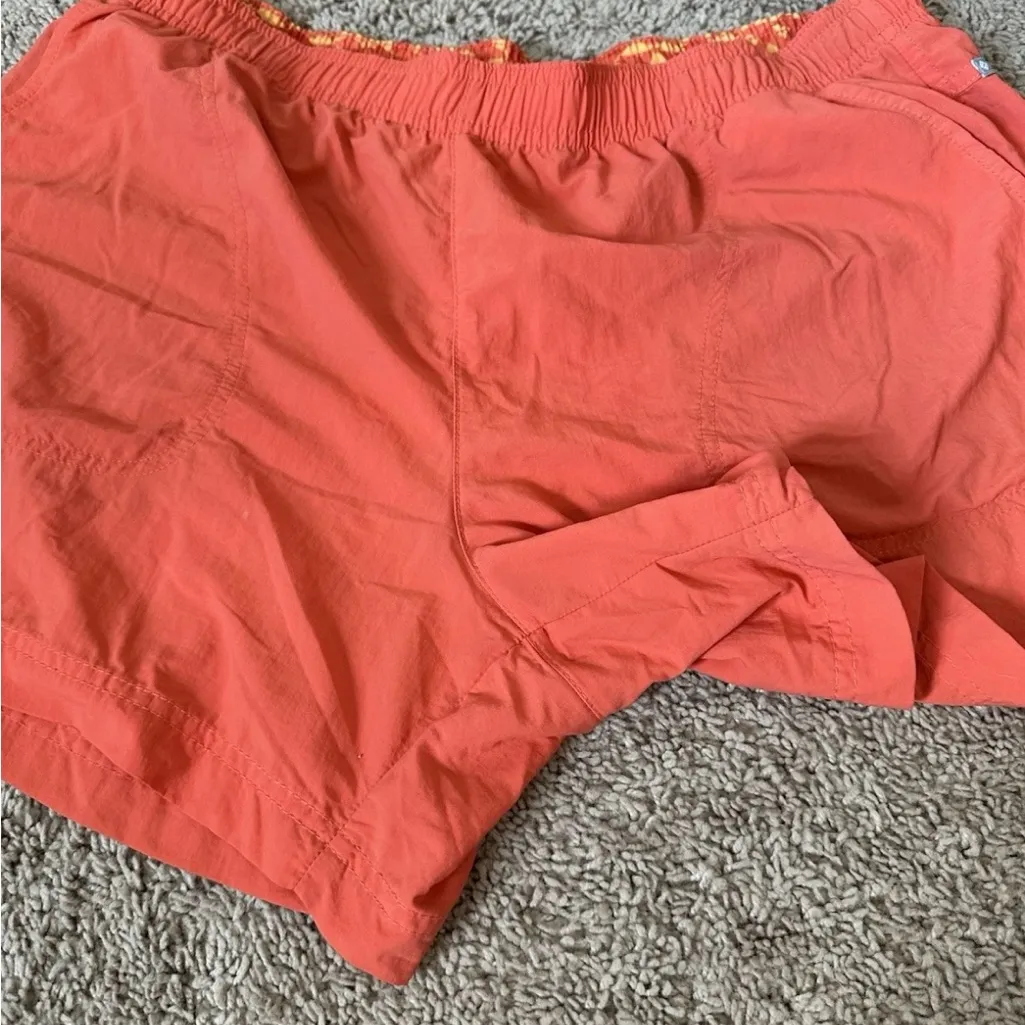 Columbia Womens Orange Sportswear Stretch Waist Athletic Running Shorts L - Image 5