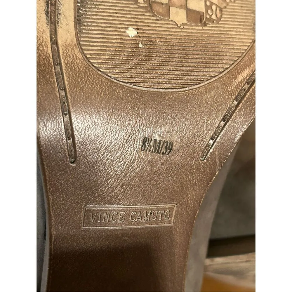 Vince Camuto Fretzia Ankle Bootie Gray Suede Boot Perforated 3.5” Heel 8.5 - Image 7