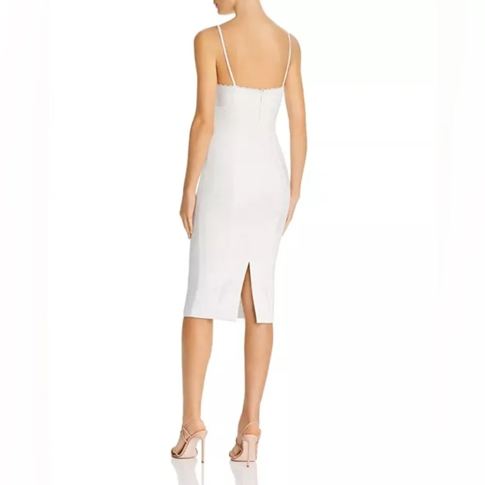 Likely White Lace Trim Bustier Midi Dress Sleeveless Spaghetti Strap Womens 10 - Image 5