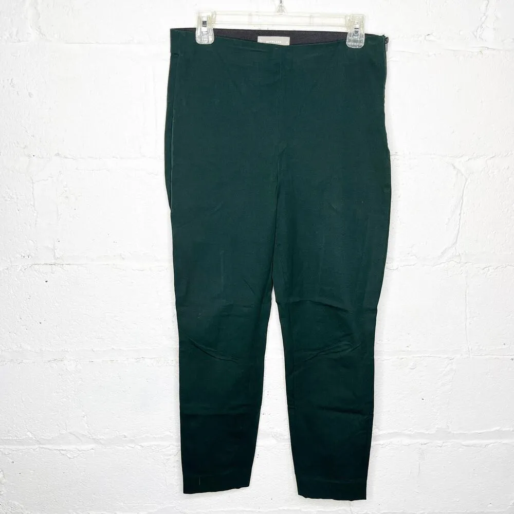Everlane Women's Dark Green Side Zipper Cropped Skinny The Work Pant Size 10 - Image 2