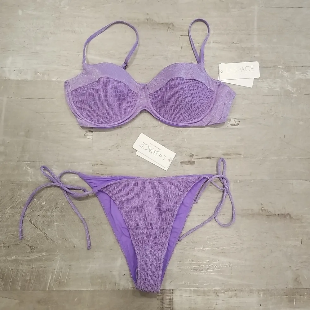 💕L*SPACE💕 Marley Top + Aubree Bitsy Bottom ~ Shimmer Amethyst Large L NWT - Image 7