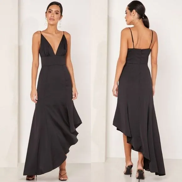 NEW Keepsake the Label Restore Plunge V-Neck Sleeveless Asymmetrical Gown Dress - Image 15