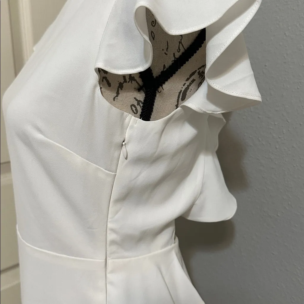 Elegant White Ruffle Dress new with tags - Image 6