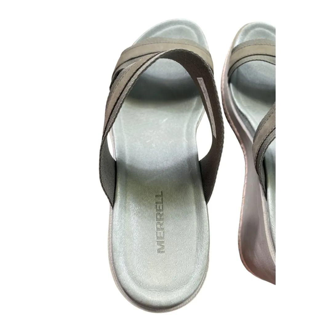 Merrell Womens Olive Green 3 " Wedge Sandals Size 11 SKU 8682 - Image 10