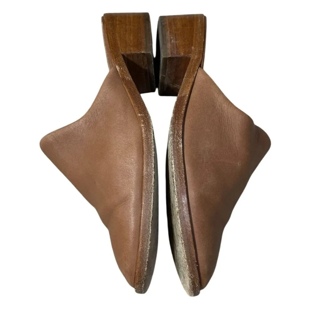 Soludos Venetian Mule Shoes Camel Brown Leather Size 6 Slip On - Image 8