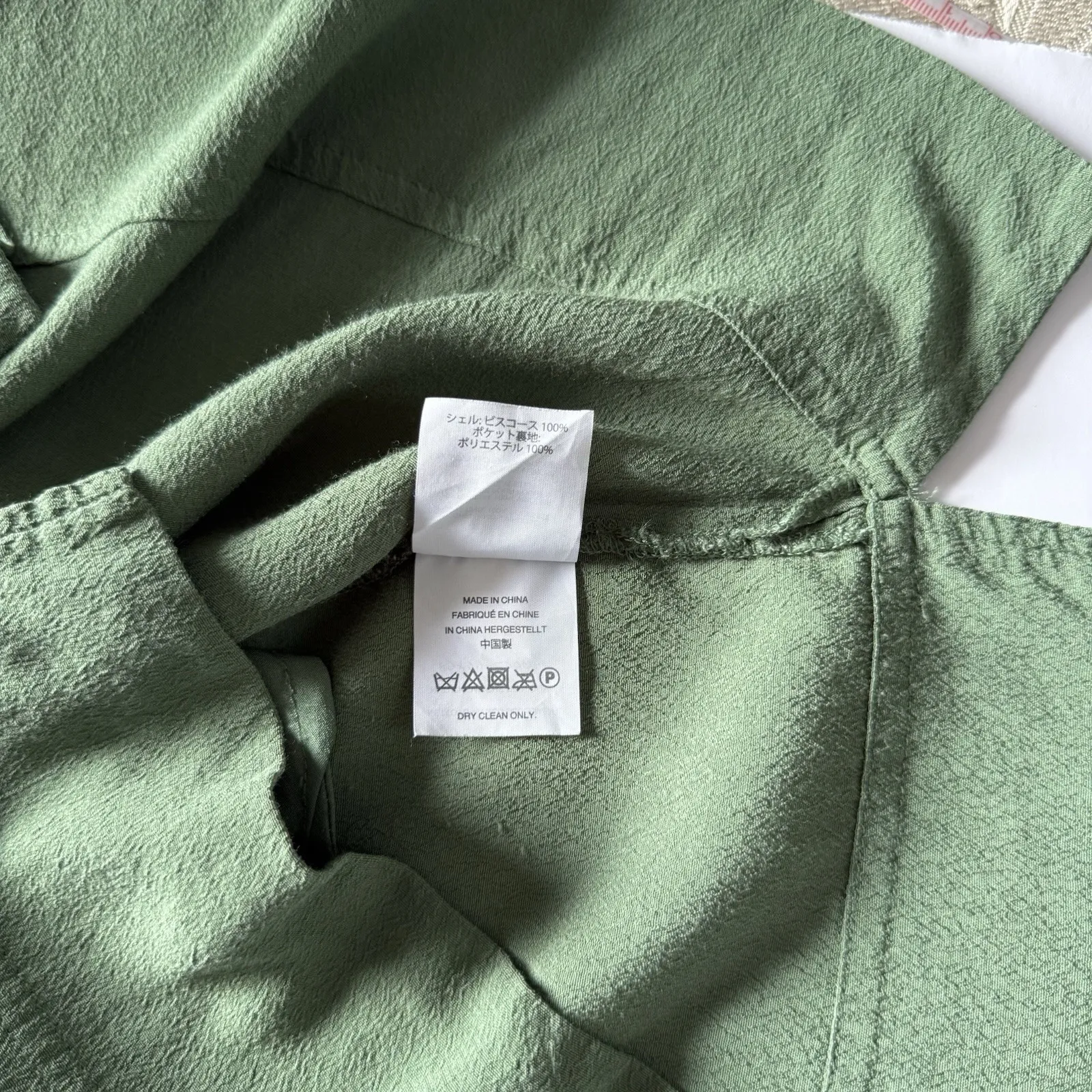 J.Crew Women's Olive Green Mini Dress PXS Sleeveless Viscose Chino Style Pocket Size undefined - Image 8