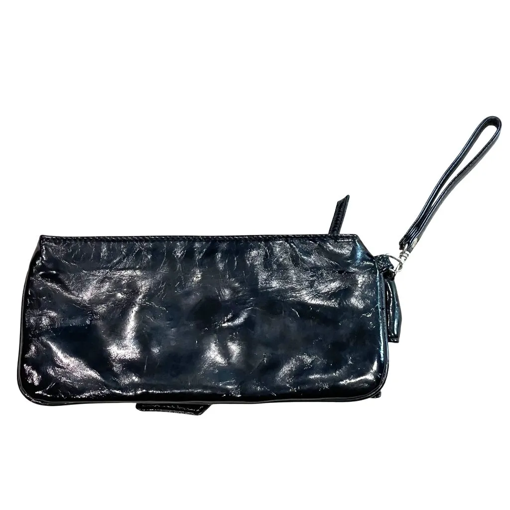 LULU Black Clutch Women's Small Purse‎ Wristlet Vegan Leather Bow Accent Formal - Image 2
