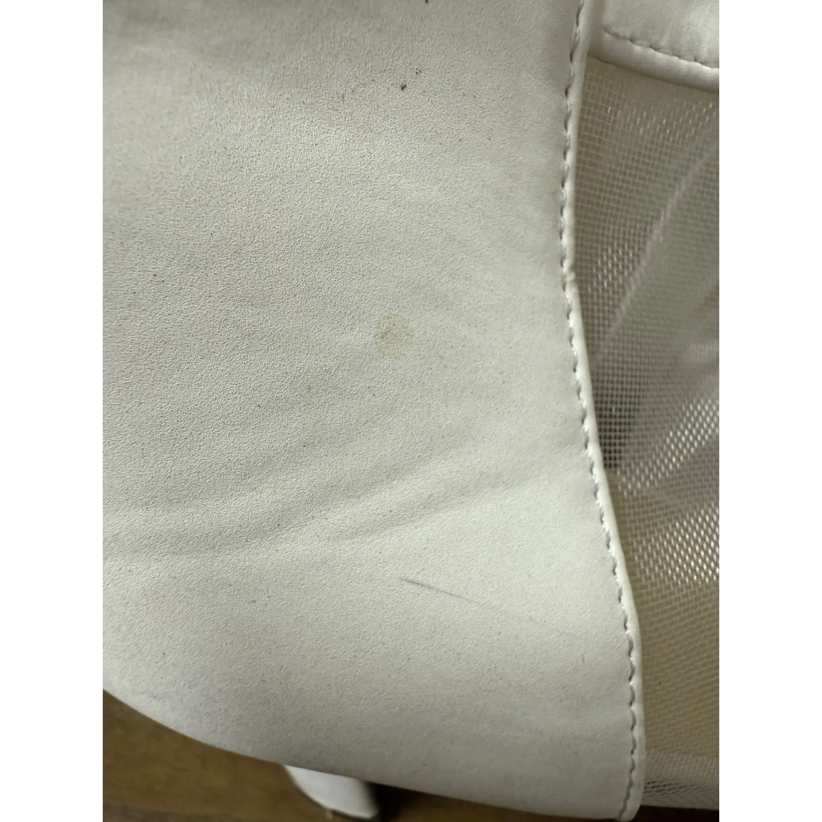 White Mesh Open Toe Bow High Heels Wedding Bridal Homecoming size 40 (US 9) - Image 9