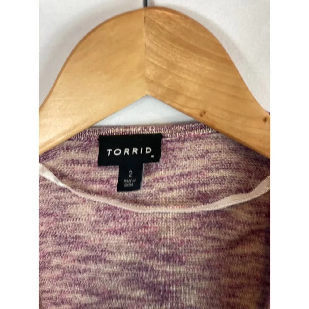 Torrid Space-Dye Cardigan Drape Front Sweater Size 2X - Image 5