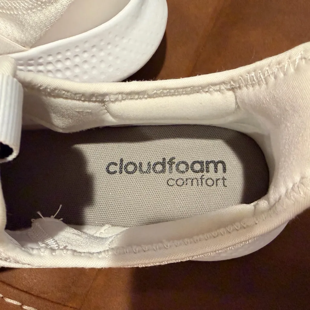 Adidas  Cream Slip-On Sneakers with Logo Strap - Image 5