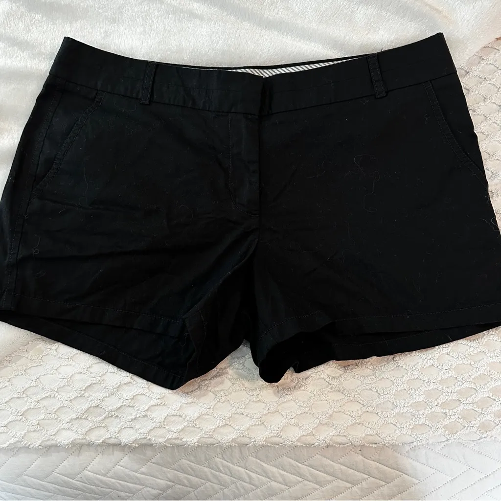 J.Crew Black Chino Broken-In Cotton Mini Shorts Size 12 | Clean Girl Classic - Image 3