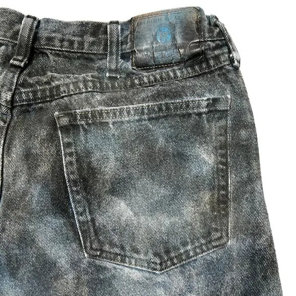 Wrangler Denim Jean Shorts Size 34" Cutoff Hand‎ Painted Bleach Dyed Festival - Image 5