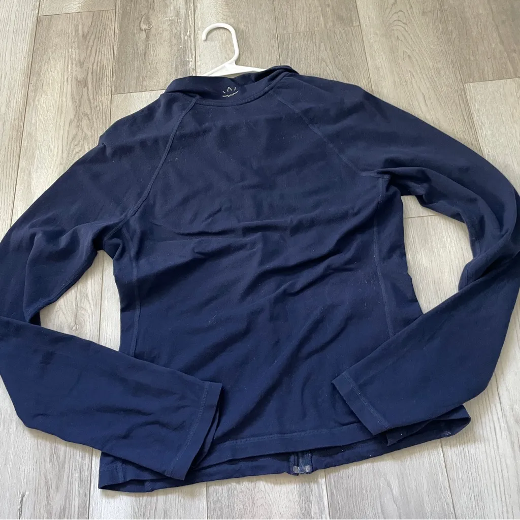 Beyond Yoga Jacket on the go fitted zip womens Navy Blue (small) athleisure gym - Image 4