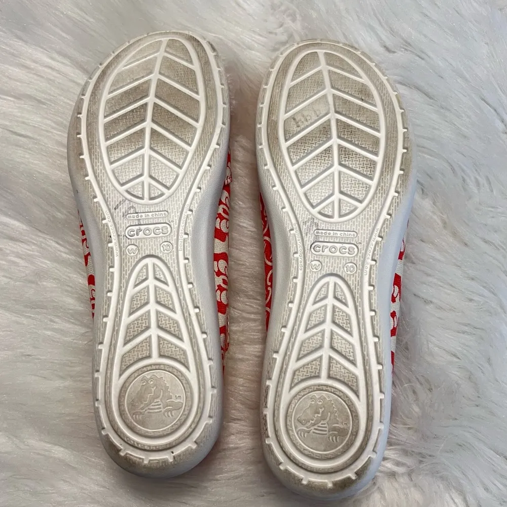 Crocs Slip on Canvas Type Shoes Lobster Novelty Print Woman’s Size 10 Fun Summer - Image 5