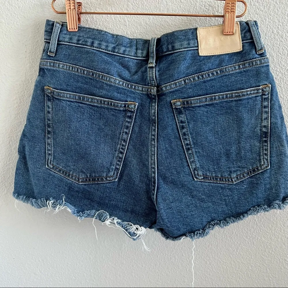 Everlane The Cheeky Short Denim Shorts Button Fly Fray Hem 26 - Image 4