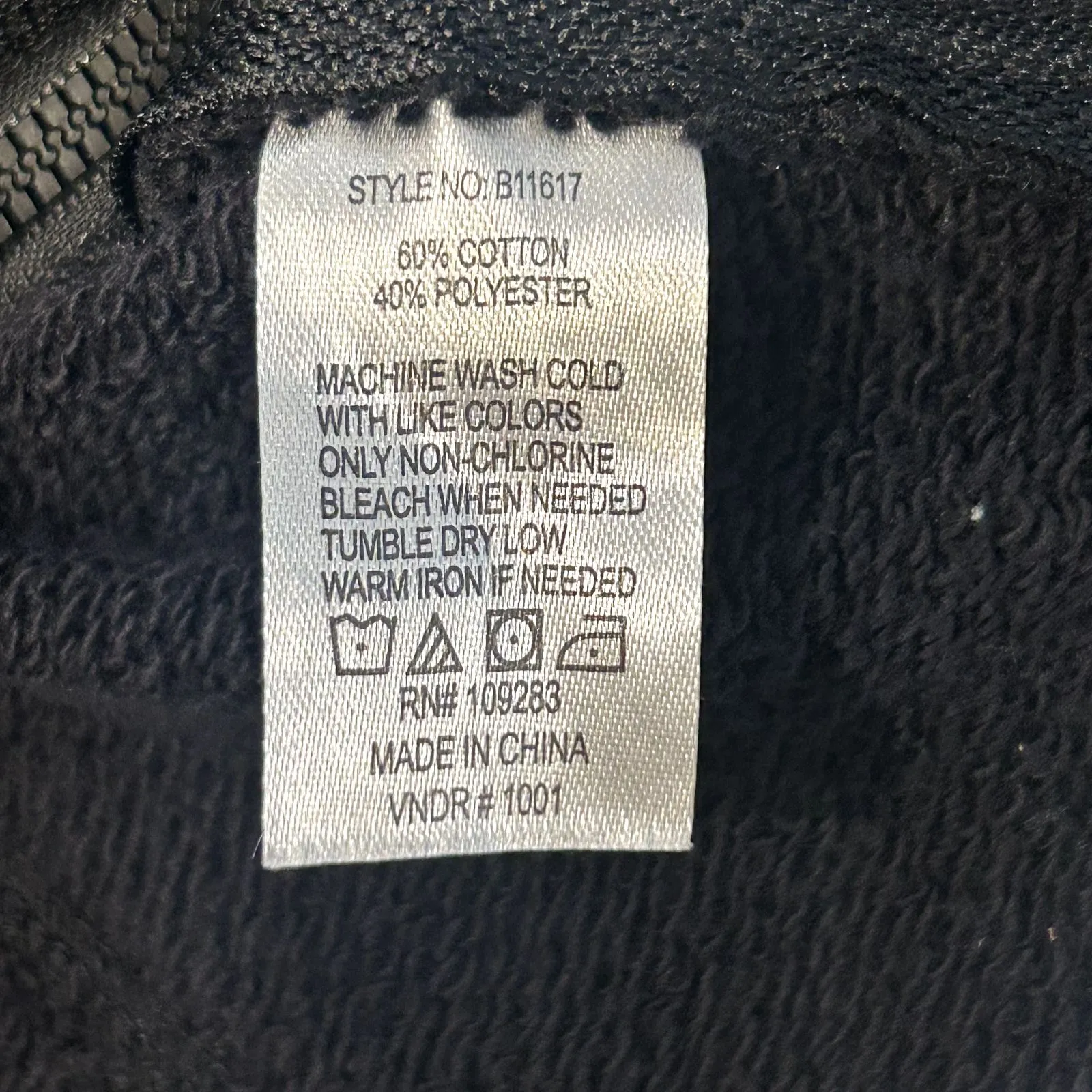 VINTAGE HAVANA Black Terry Utility Cropped‎ Sweatshirt Top Size M [no tag] Women - Image 8