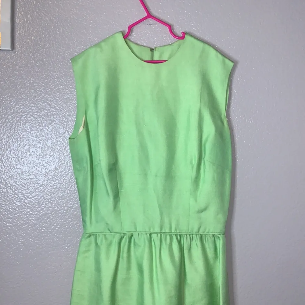 Vintage kleinerts blue label lime green sleeveless dress & blazer set Size undefined - Image 3
