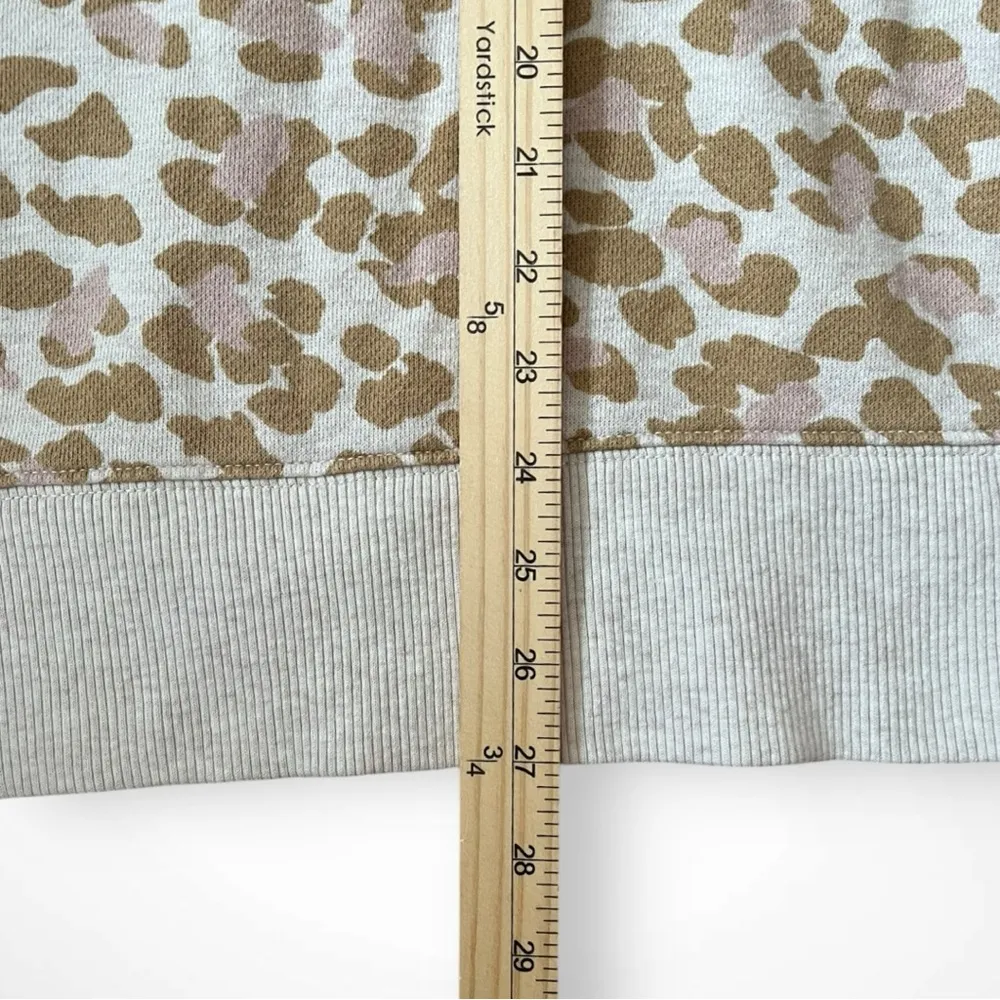 AERIE Women's Oversized Leopard Print Crewneck Sweatshirt Medium |‎ EUC - Image 12