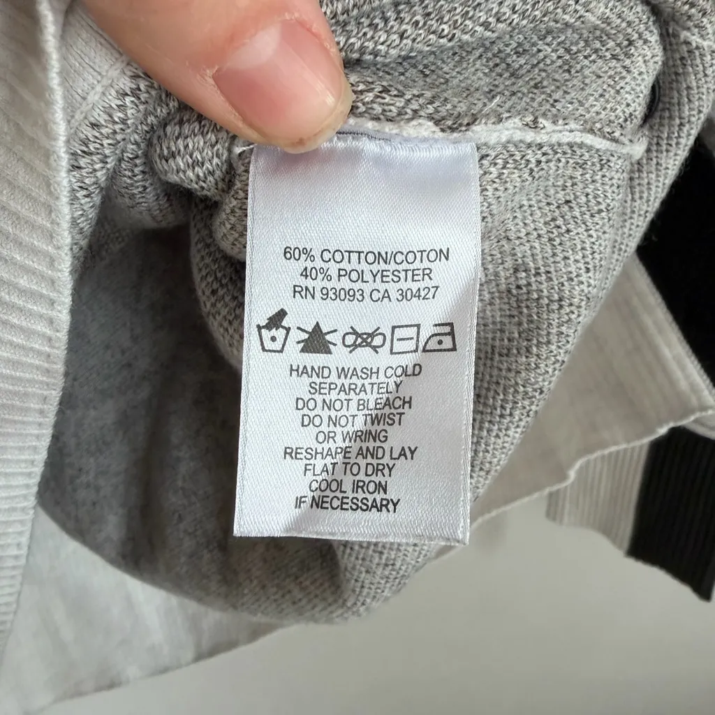 Nic+Zoe Snowbird Jacquard White Gray Abstract Print Sweater Womens SP Business - Image 6