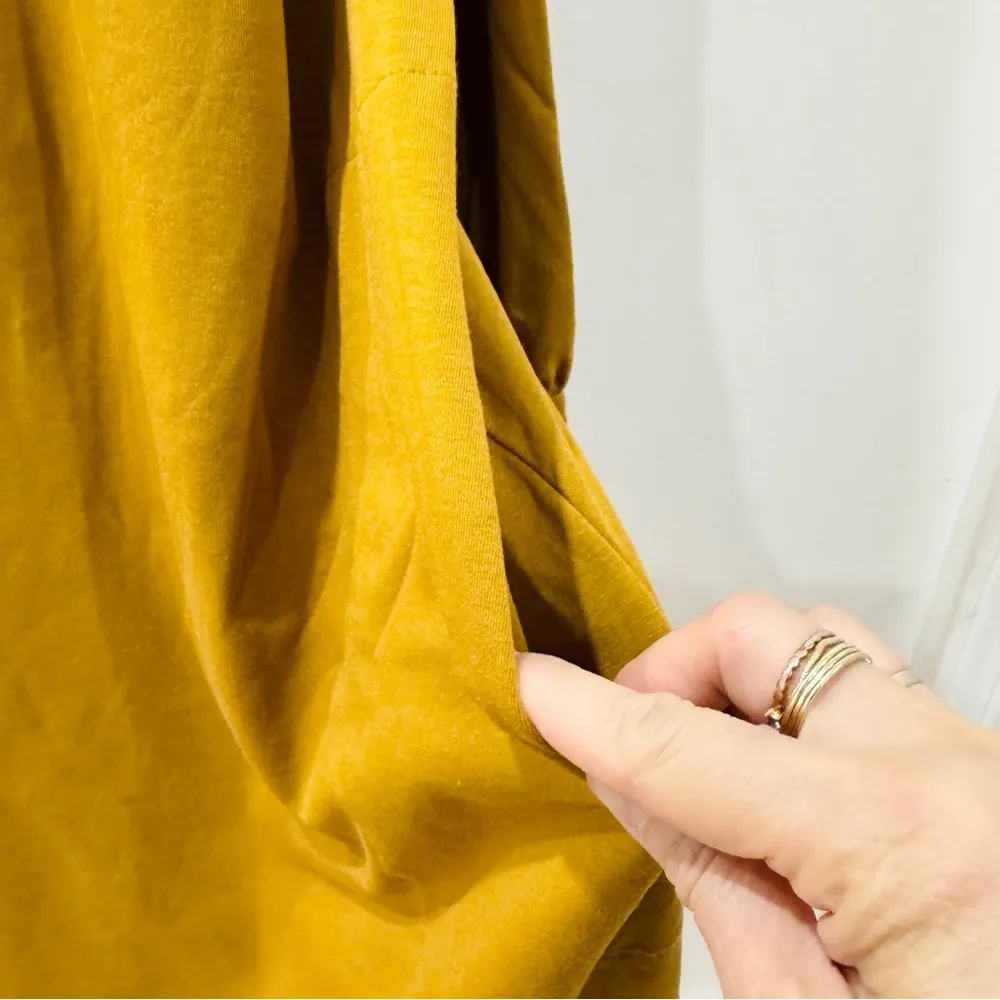 Gudrun Sjoden mustard mock neck tube long sleeves dress with pockets EUC Orange Size XXL - Image 10