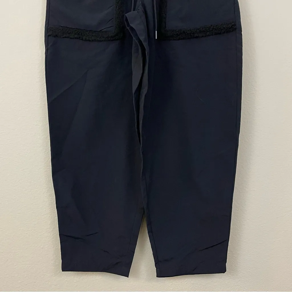 NWT Nike Black Faux Fur High Rise Loose Fit Pants Size Medium - Image 5