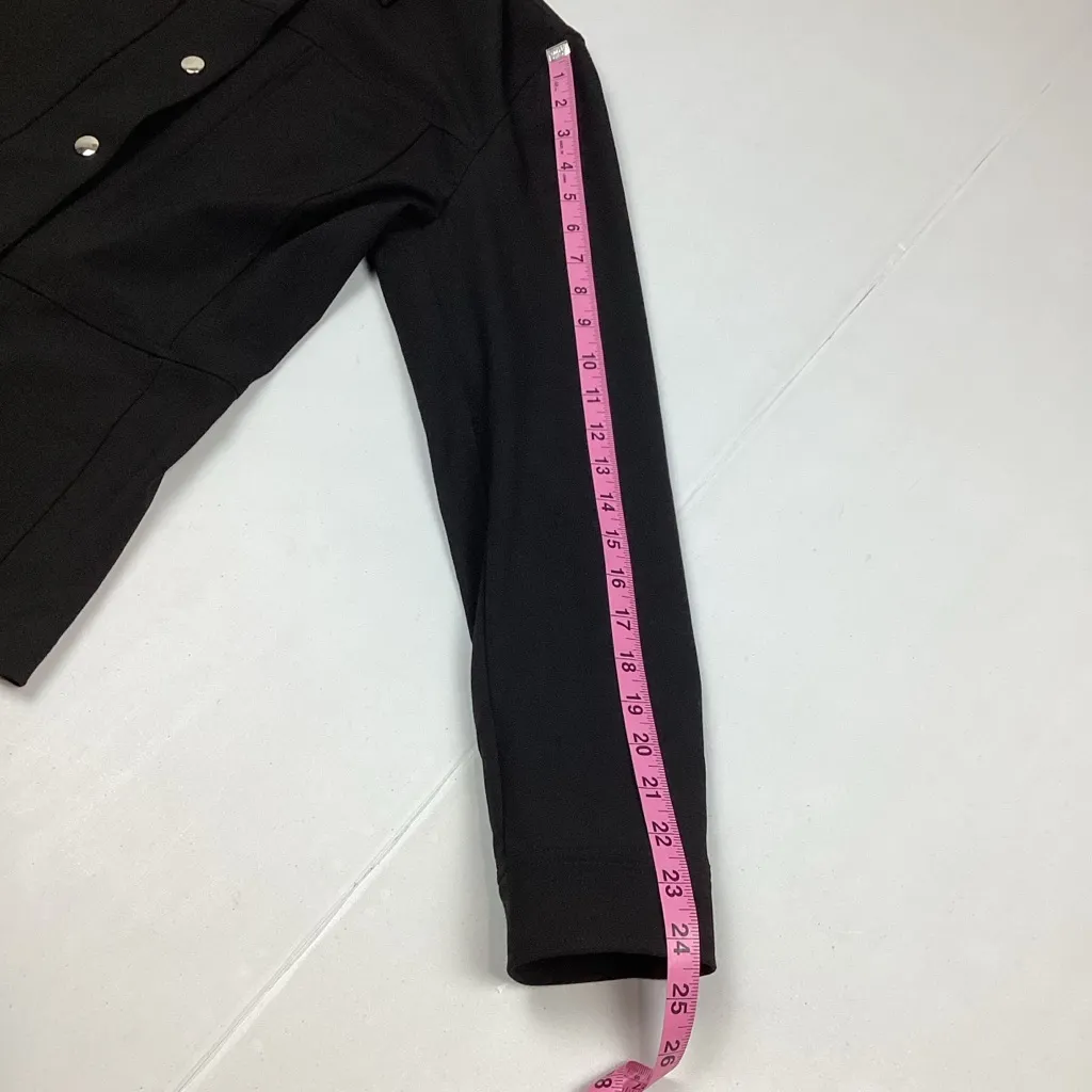 Jones New York Sport Stretch Black Snap Front Light Jacket - Image 10