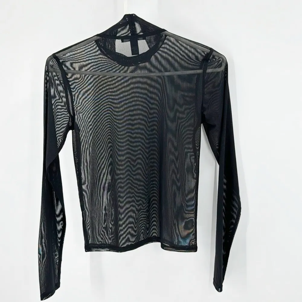 Forever 21 sheer cropped long sleeve heaven sent goth dark academia Y2K top - Image 5