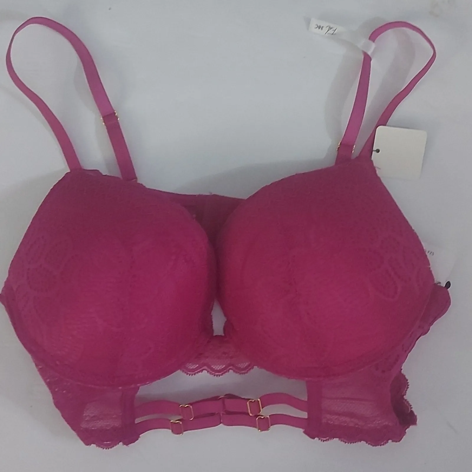 French Affair Pink Flawless Cleavage Bra 38C Coquette Girl Dopamine Barbie NEW - Image 3
