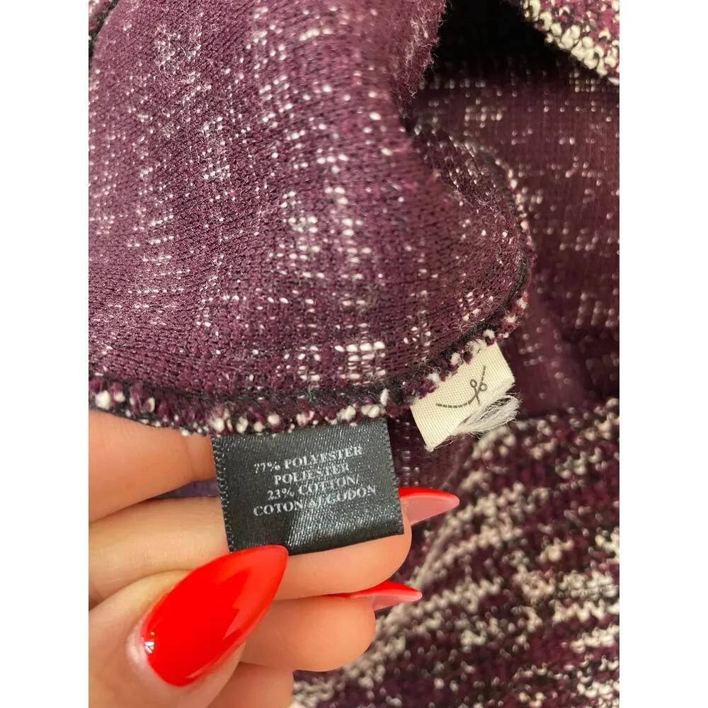 Ann Taylor Marled Knit Sheath Dress Purple Knit Mini Sweater Dress Size S - Image 7